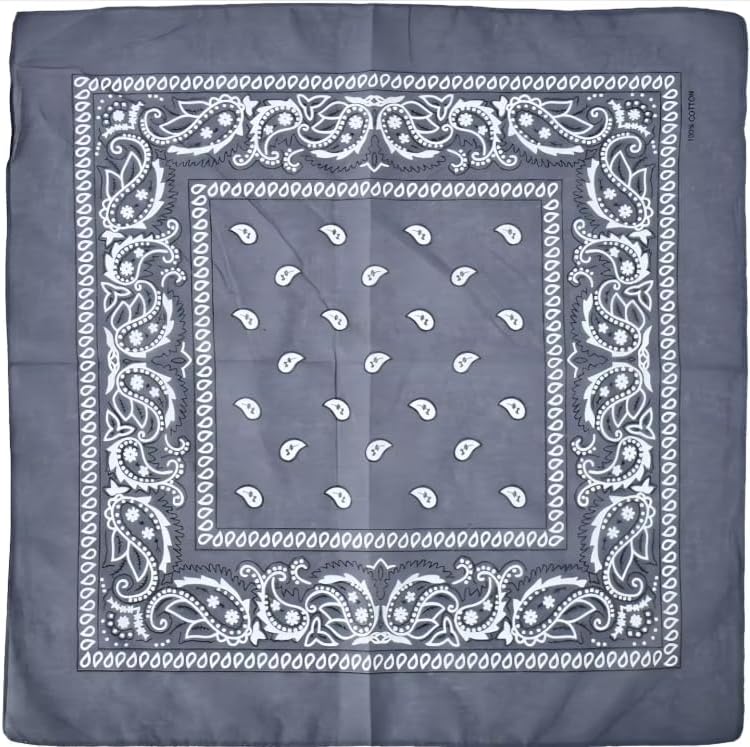 Unisex 7AGAT bandana multipurpose head scarf, neck wrap, face cover, and handkerchief with colorful pattern.