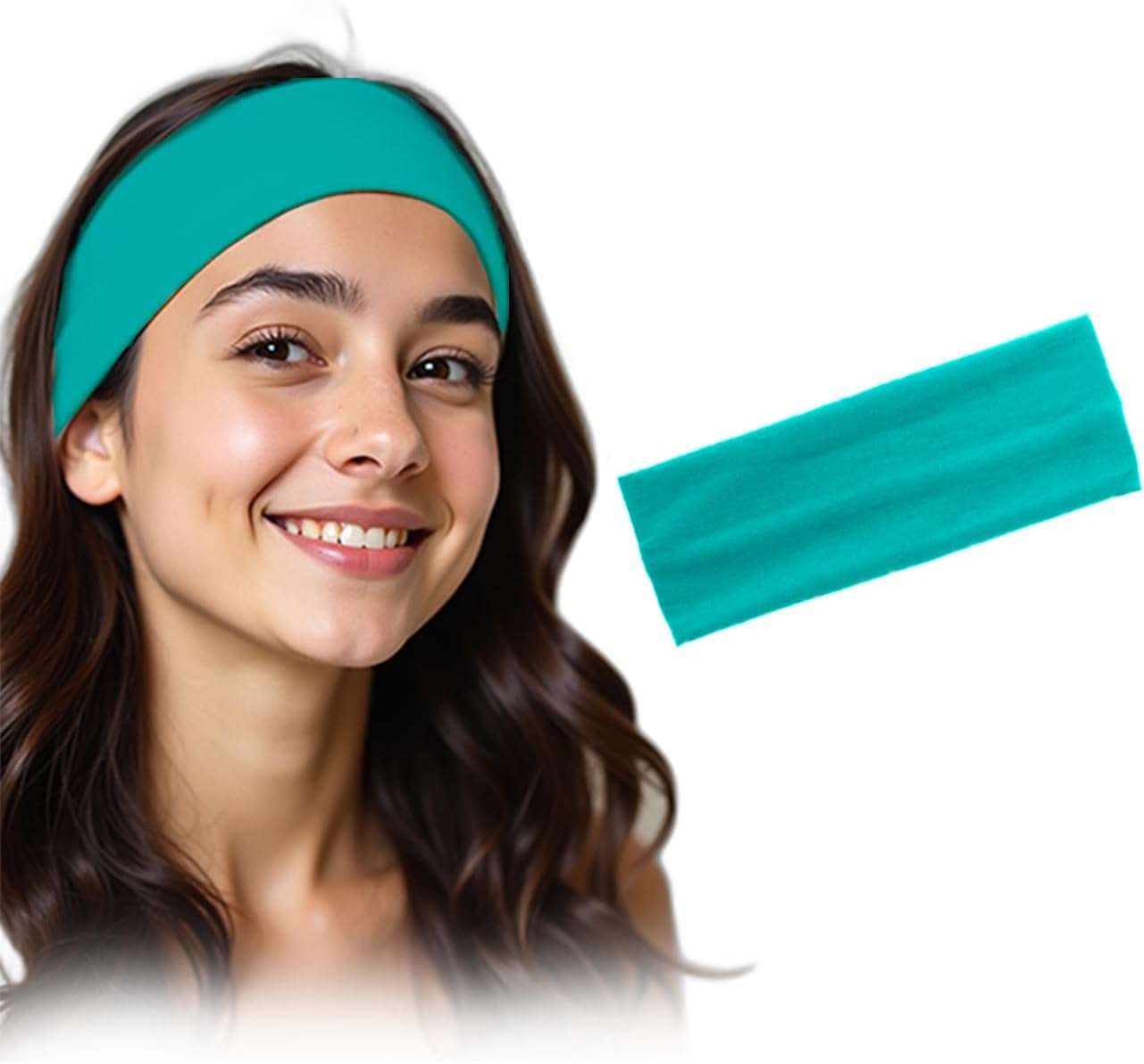 Black stretchy cotton headbands by 7AGAT, soft elastic hair bands with non-slip design for women’s daily wear.
