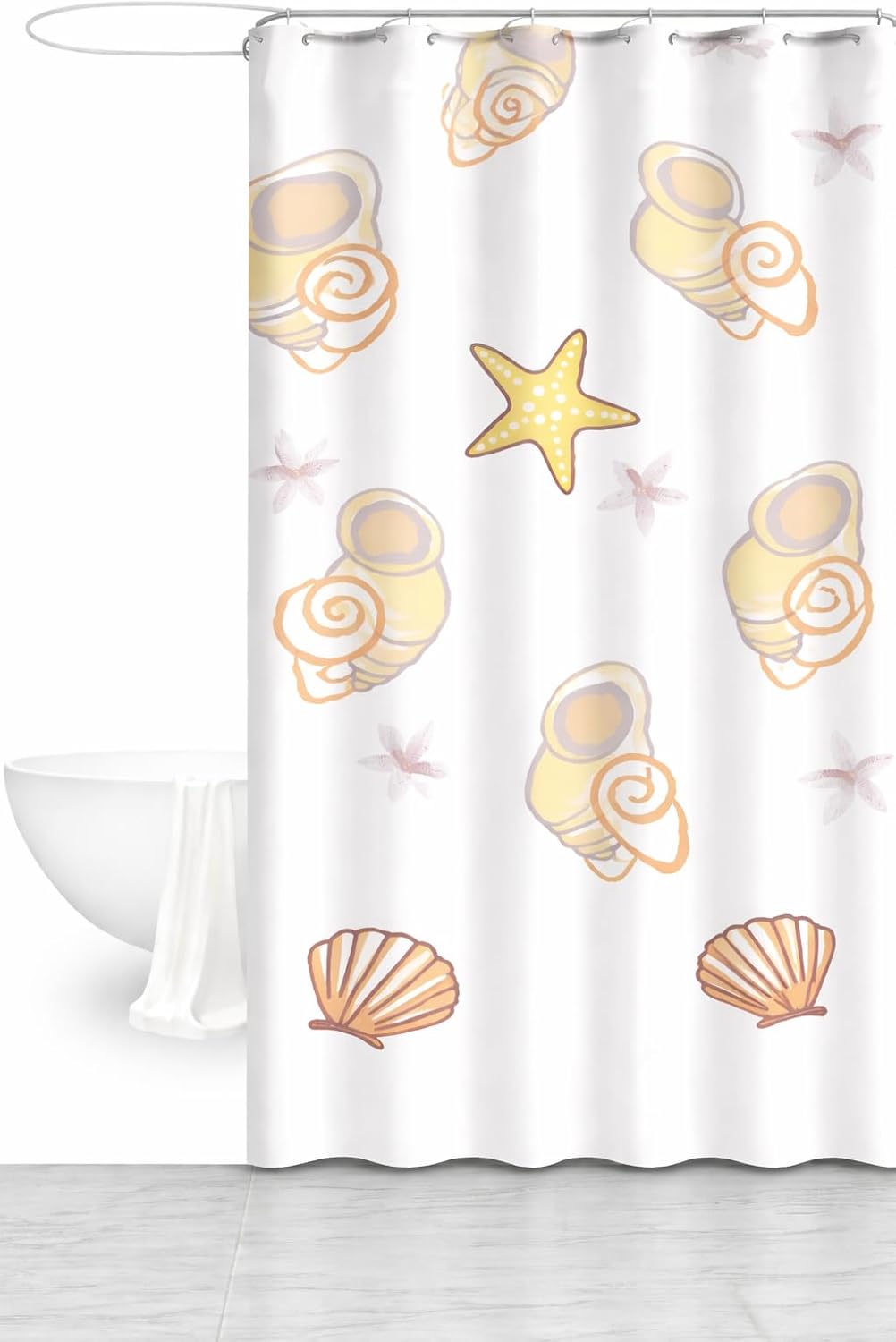 Waterproof 180x200 cm modern bathroom shower curtain with 12 hooks, suitable for home and hotel use, by 7AGAT.