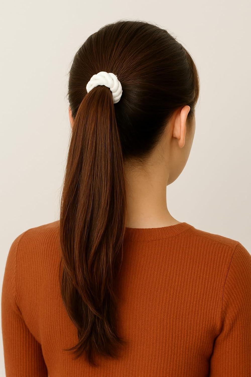 Multi-color braided hair ties for women and girls, thick elastic scrunchies, strong hold ponytail holders by 7AGAT.