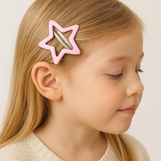 Set of 6 colorful cloud and star design hair clips for women and girls, non-slip claw barrettes by 7AGAT.