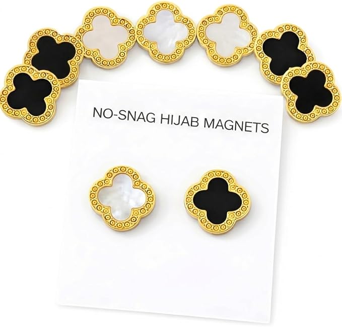 Set of 7AGAT magnetic hijab pins with strong metal scarf magnets, secure hold, and no-damage design, 2-piece set for modest fashion.