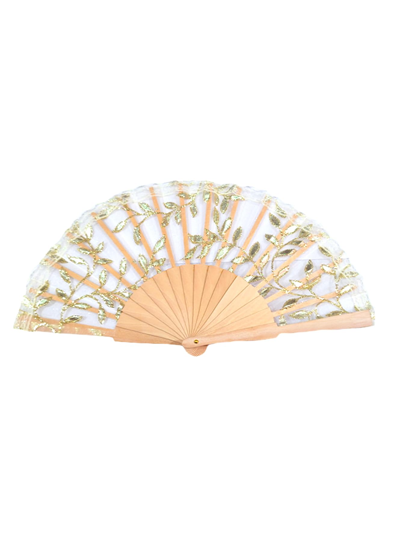 7AGAT bamboo silk hand fan, foldable and decorative, ideal for women’s weddings, parties, and dancing events.