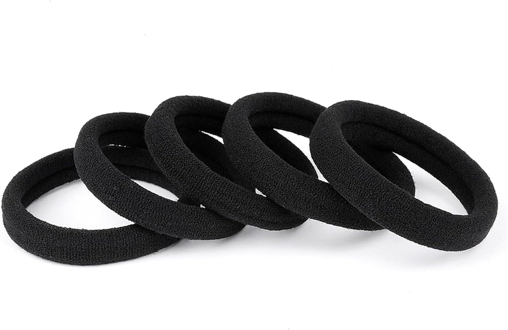 Seamless thick cotton elastic hair ties for women, 7AGAT ponytail holders preventing damage and suitable for thick hair.