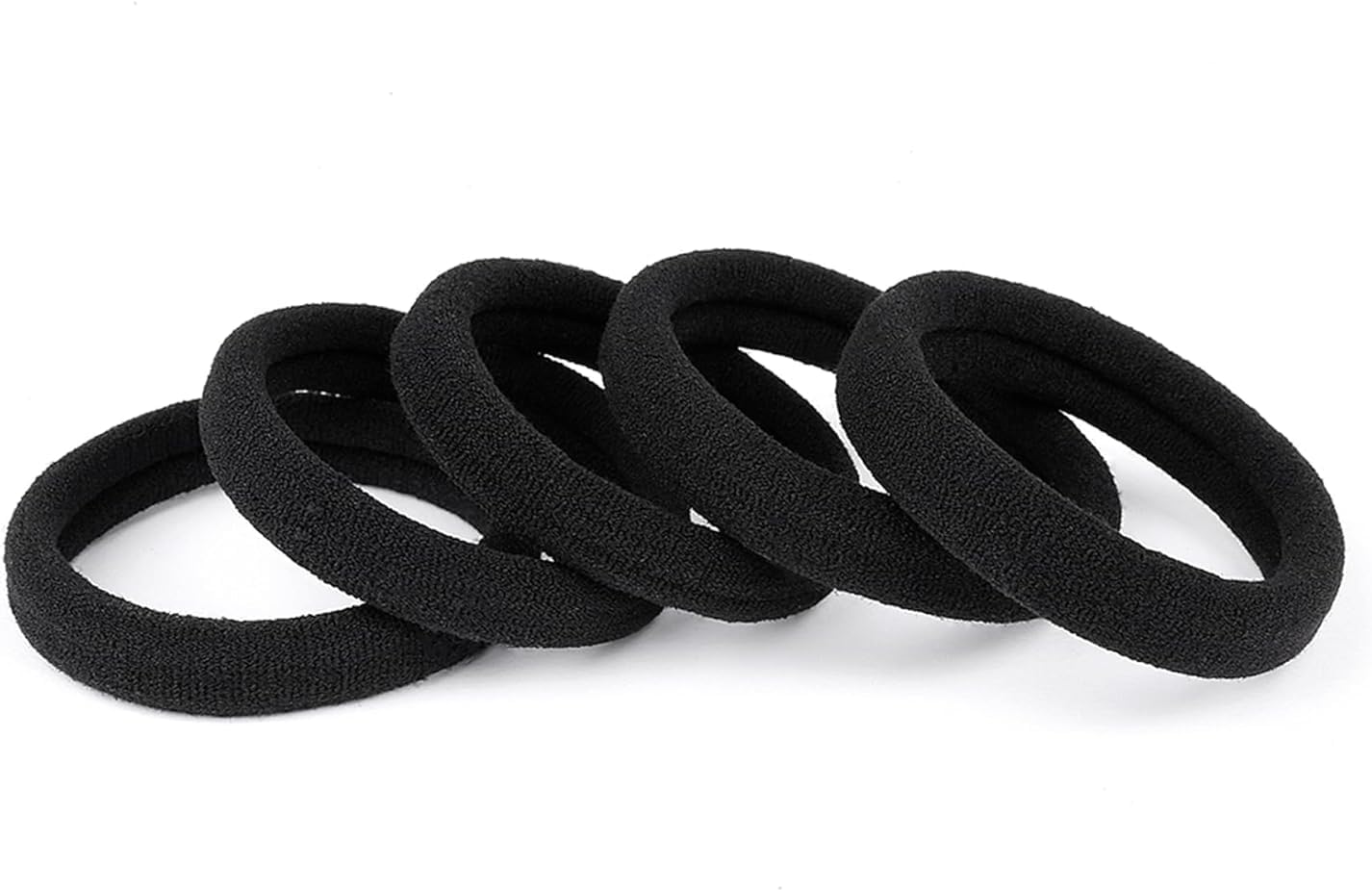 Seamless thick cotton elastic hair ties for women, 7AGAT ponytail holders preventing damage and suitable for thick hair.