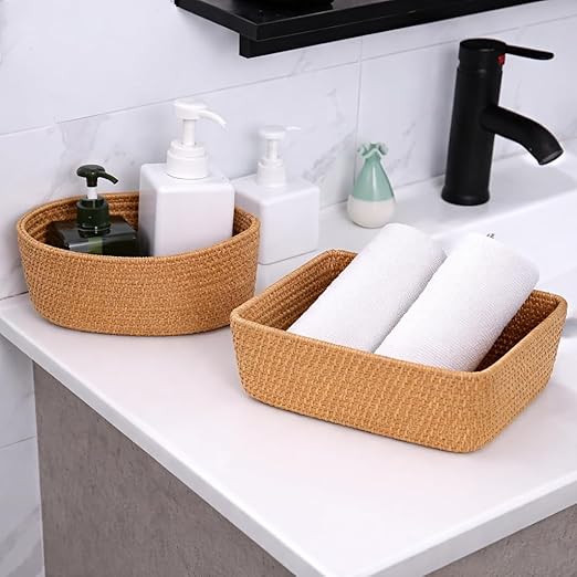 Hand woven basket by 7AGAT, natural multipurpose utensil holder and organizer with elegant design for kitchen, decor, or gifting.