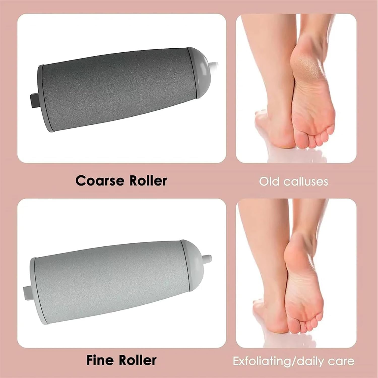 USB Rechargeable Electric Foot File with 2 Speeds for Heel Callus Removal – Portable Size
