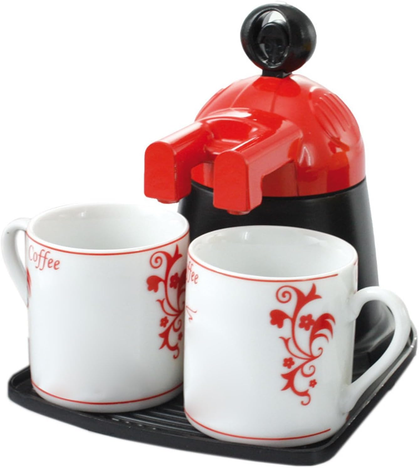 7AGAT manual drip coffee maker with compact design for home or office, featuring a glass carafe and stainless steel filter.