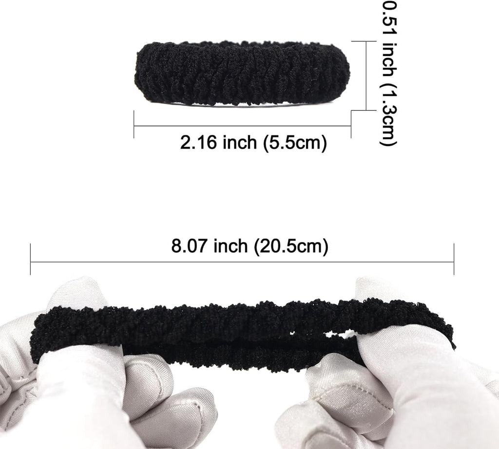 Set of 12 colorful braided hair ties for women and girls, thick elastic scrunchies with strong hold and no damage, ponytail holders by 7AGAT.