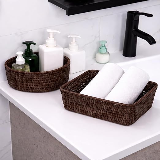 Hand woven natural basket by 7AGAT, versatile utensil holder with elegant design for kitchen storage, decoration, or gifting.