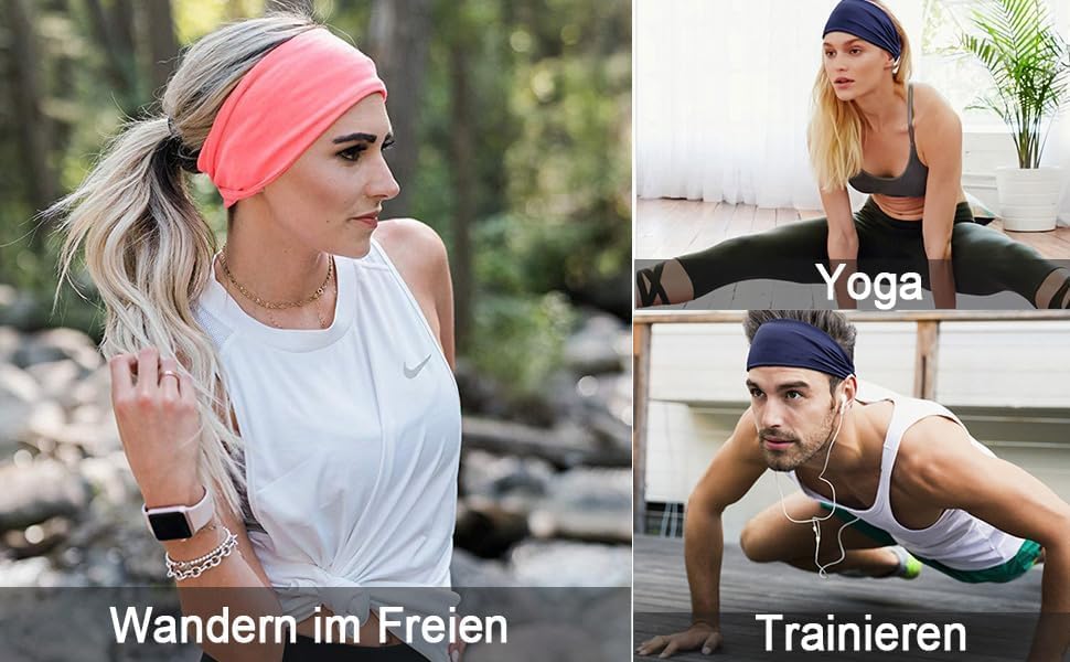 Set of 7AGAT women's headbands with twisted knot, flat, and crossover styles, soft stretch hairbands for yoga, sports, and daily wear