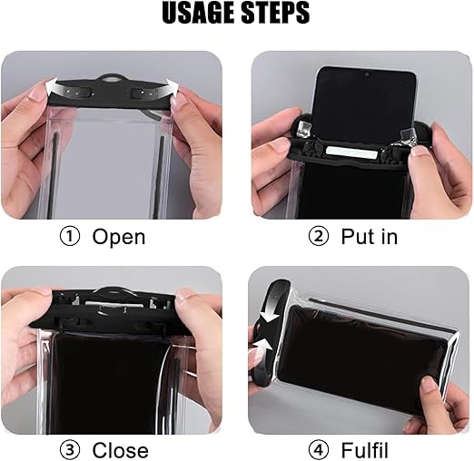 7AGAT waterproof phone case in multicolour with strap, shock-resistant PVC/neoprene material for swimming, beach, diving, outdoor use