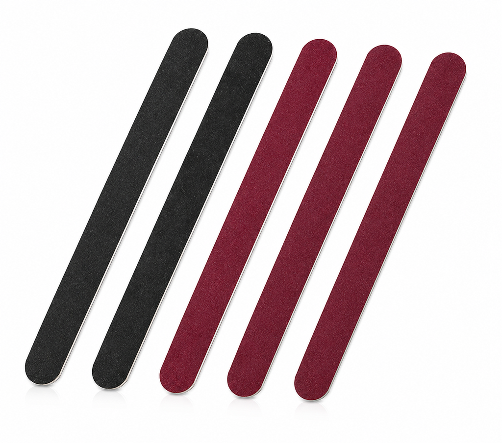 Set of 7AGAT professional nail files and buffers for shaping and smoothing nails during manicure and pedicure routines.