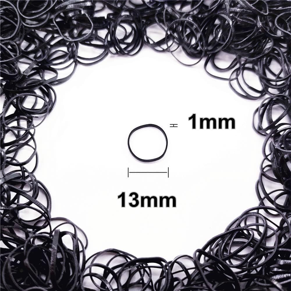 Set of 7AGAT elastic hair bands and ponytail holders, flexible rubber hair ties for women and kids, assorted colors and sizes.