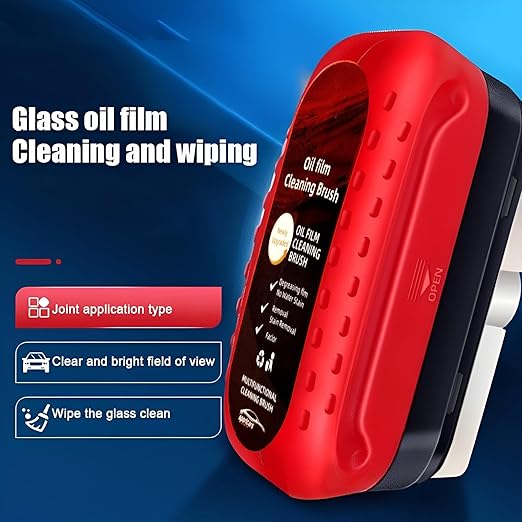 7AGAT car oil film cleaning brush for windshield glass, 120ml, removes grime and dirt to improve clarity and night visibility.
