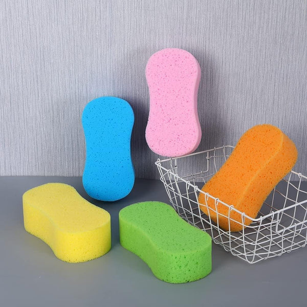 7AGAT large multi-use car wash sponge with high foam, 6cm thick, ideal for cleaning cars, bikes, boats, and household surfaces