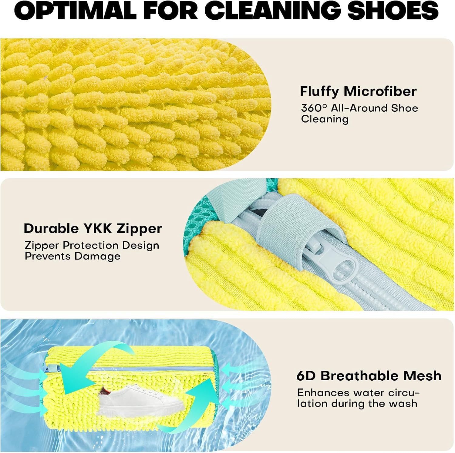 7AGAT shoe washing machine bag for washer and dryer, heavy-duty laundry net ideal for sneaker cleaning and laundry protection