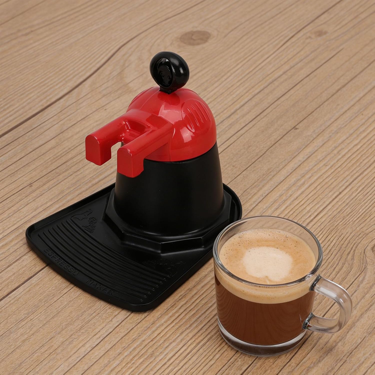 7AGAT manual drip coffee maker with compact design, ideal for home and office coffee brewing. Black plastic construction.