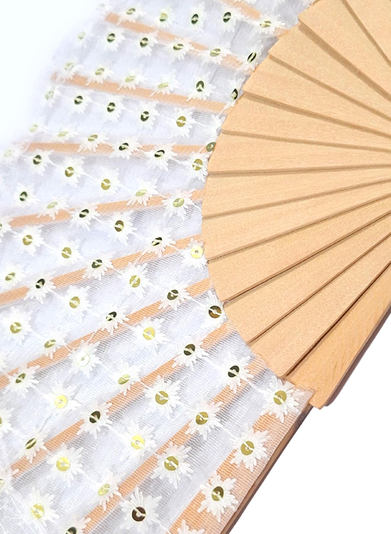 7AGAT bamboo silk handheld fan with intricate designs, perfect for weddings, dancing, and party decorations.
