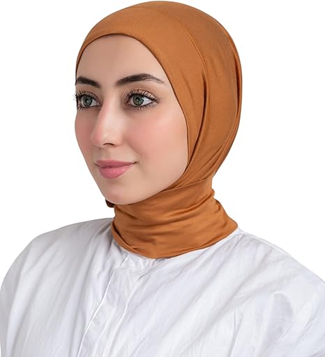 Kuwait Hijab bonnet cap by 7AGAT, soft stretch fabric, breathable lightweight inner hijab cap for daily wear, shown in neutral color