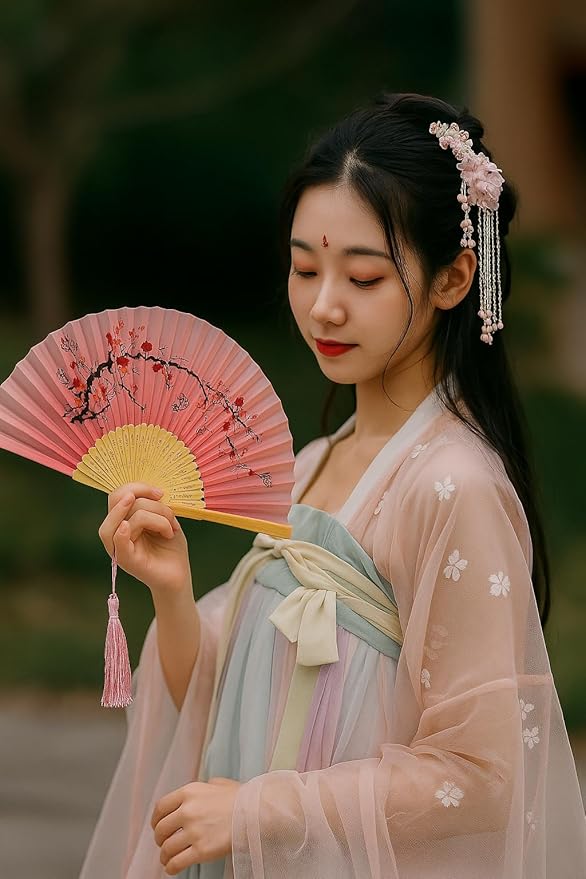 Lightweight portable 7AGAT handheld folding fan, reusable hand fan with a compact design for easy cooling on the go.