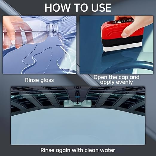 7AGAT car oil film cleaning brush used for automotive windshield glass cleaning, removing grime, dirt, and improving visibility.