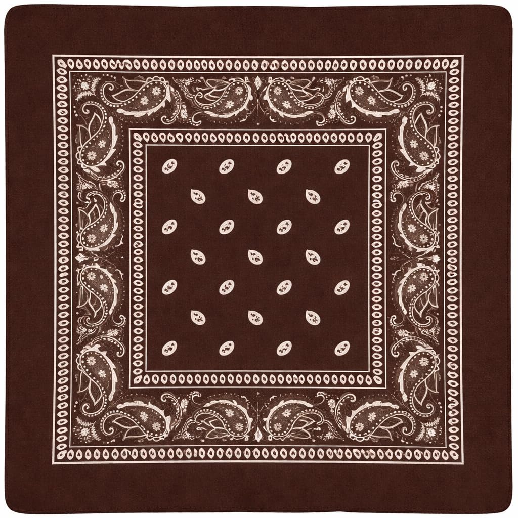Unisex 7AGAT bandana and head scarf with versatile design, can be worn as a face cover, neck wrap, or handkerchief.