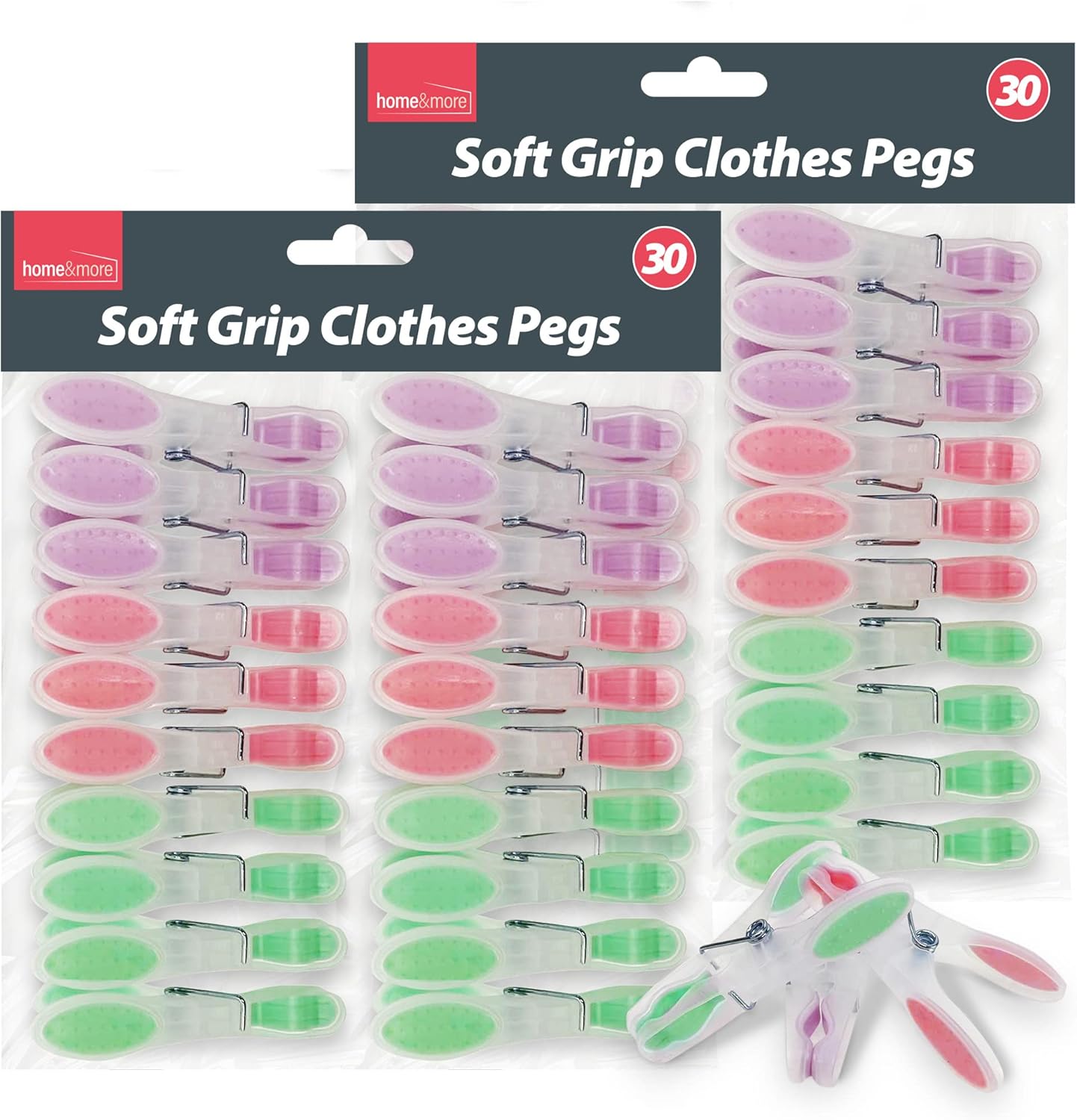 Multicolored 7AGAT clothes pegs with non-slip silicone for delicate garments, weather-resistant, eco-friendly clothespins.