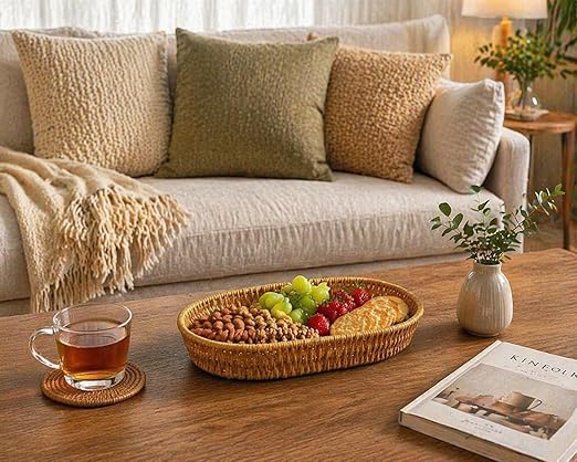 Hand woven natural basket by 7AGAT, versatile utensil holder with elegant design for kitchen organization and decor.