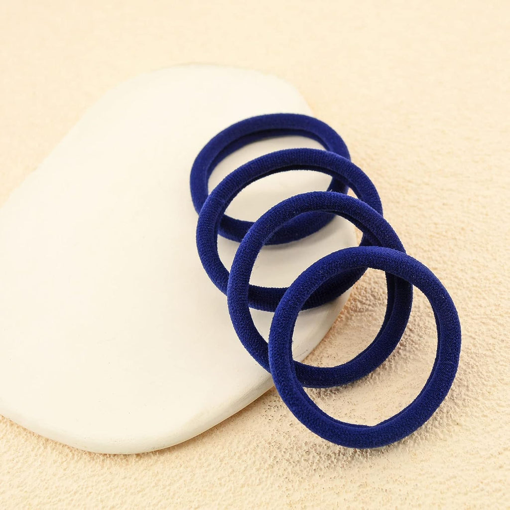 Seamless cotton elastic hair ties for women, thick ponytail holders by 7AGAT, gentle on hair and damage-free.