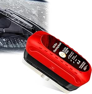 7AGAT car oil film cleaning brush with 120ml cleaner, used for windshield glass to remove grime and improve visibility.