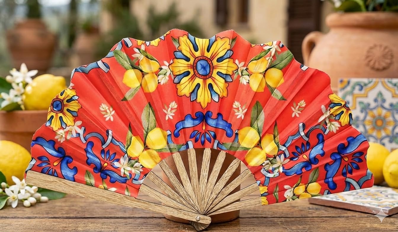 7AGAT bamboo silk handheld fan with intricate folding design, ideal for women’s wedding, dance, or party decoration.