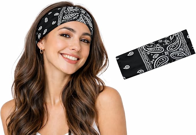 Cotton headband for men and women by 7AGAT, breathable and versatile for daily wear, sports, and outdoor activities.