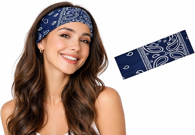Cotton headband by 7AGAT, breathable and versatile hair band for men and women, suitable for daily wear, sports, and outdoor activities.