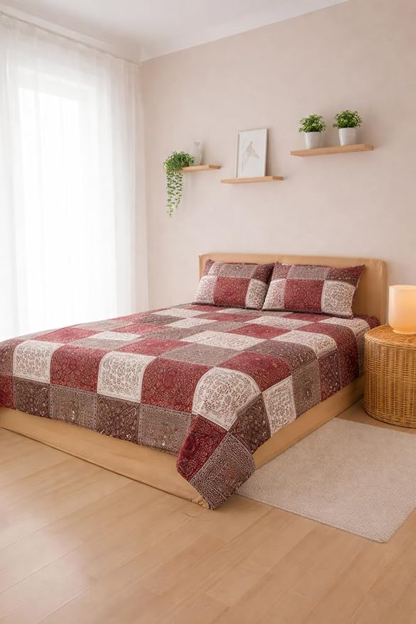 7AGAT bed sheet set with matching pillowcases in soft, comfortable fabric, designed for easy machine washing and care.