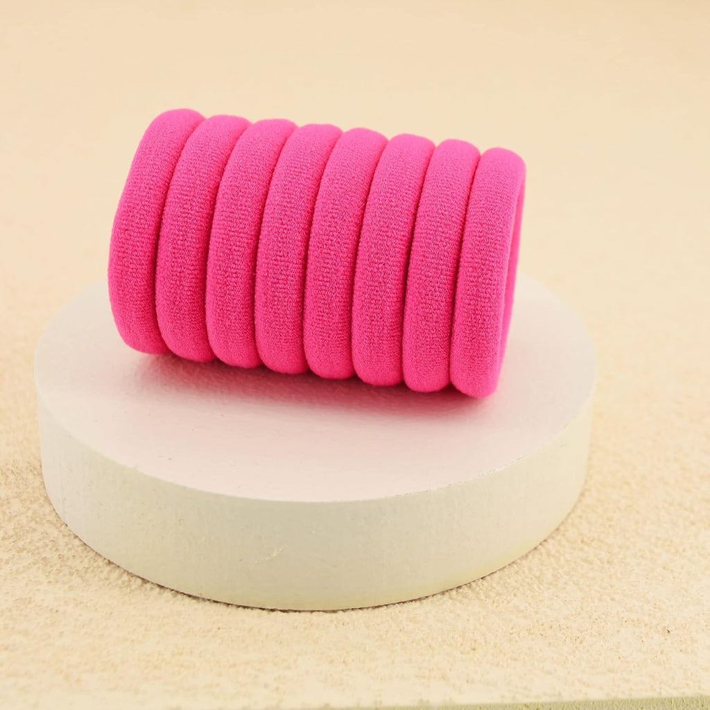 7AGAT seamless cotton elastic hair ties for women, thick ponytail holders with no damage, ideal for thick or textured hair.