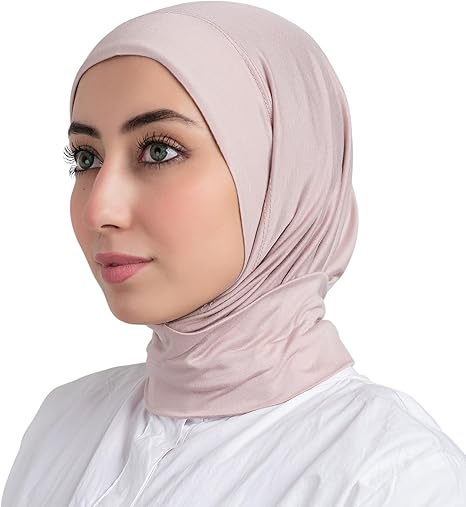 Kuwait Hijab Bonnet Cap by 7AGAT, soft stretch fabric, lightweight breathable inner hijab cap for daily wear, shown in black
