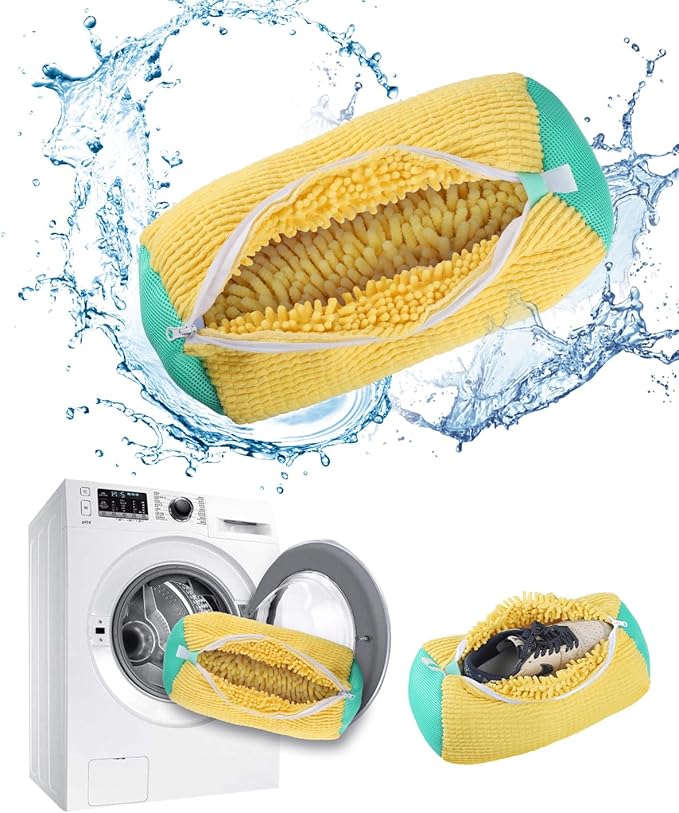 7AGAT shoe washing machine bag for sneakers and laundry, heavy-duty laundry net for washer and dryer cleaning.
