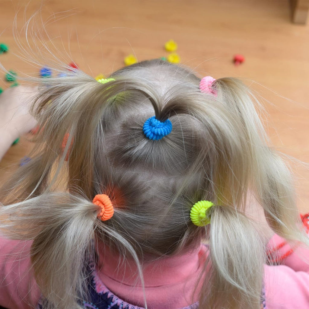 Seamless thick cotton elastic hair ties for women, gentle ponytail holders that prevent damage, by 7AGAT.