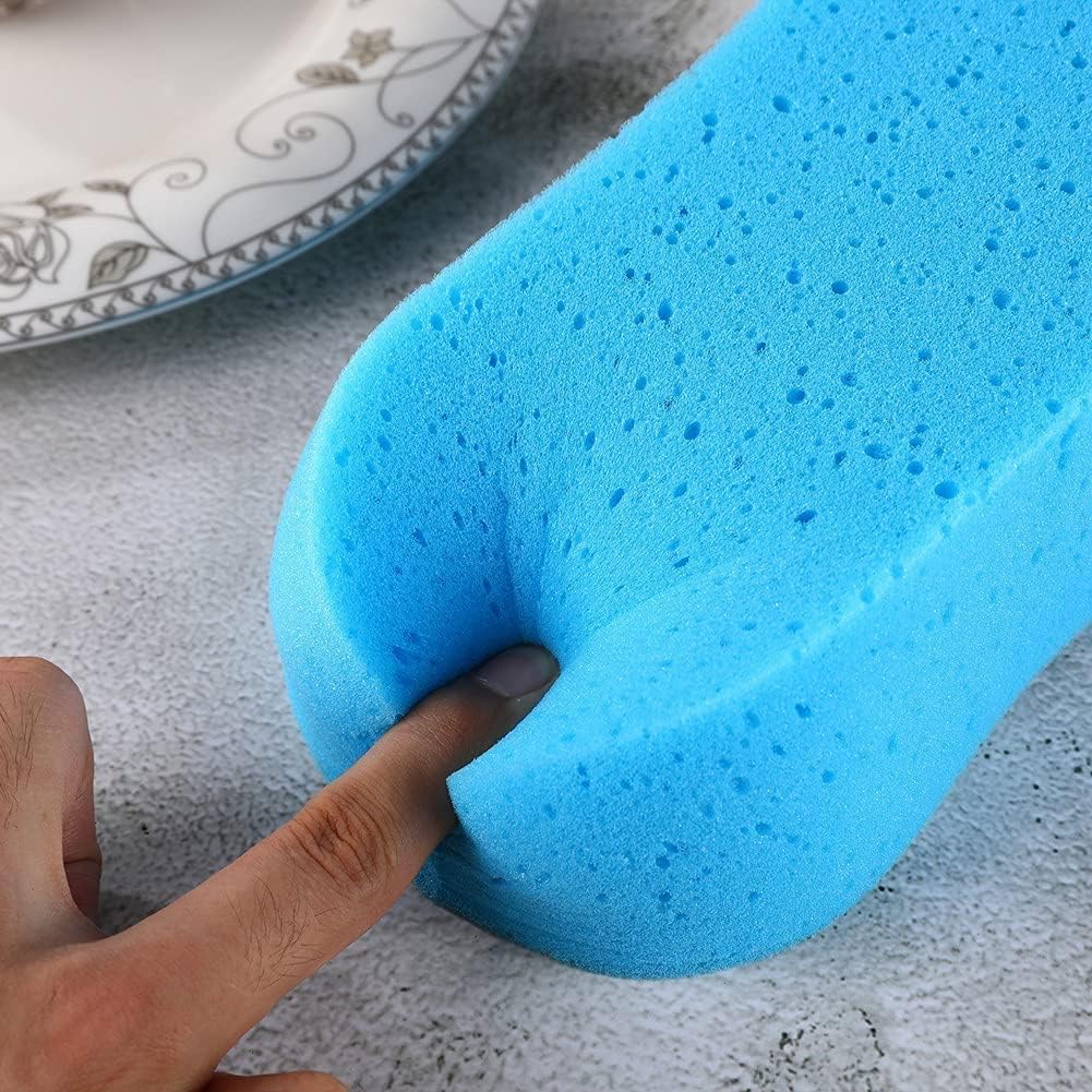 7AGAT large multi-use car wash sponge shows thick, high-foam scrubber ideal for cars, bikes, boats, and household cleaning.