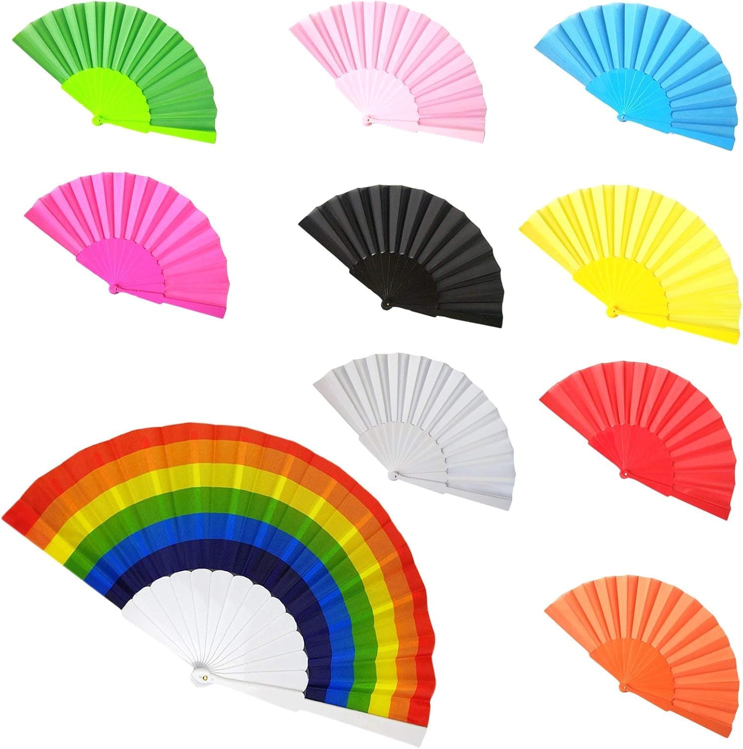 Elegant Chinese/Spanish style silk handheld folding fan by 7AGAT, ideal for weddings, parties, performances, and home decor.