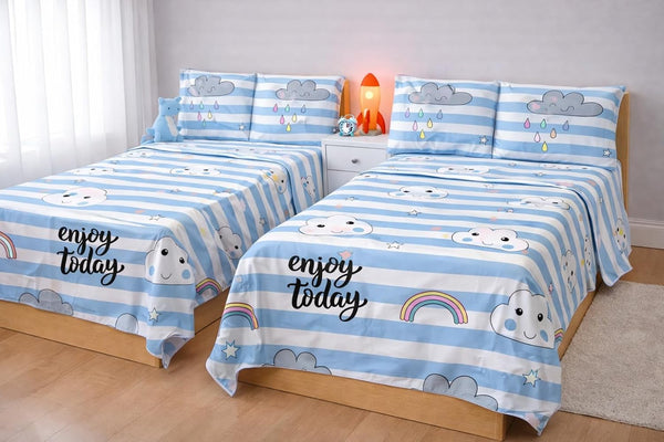 Soft 7AGAT bed sheet set with pillowcases, breathable fabric, durable, and easy care, perfect for everyday bedding comfort.