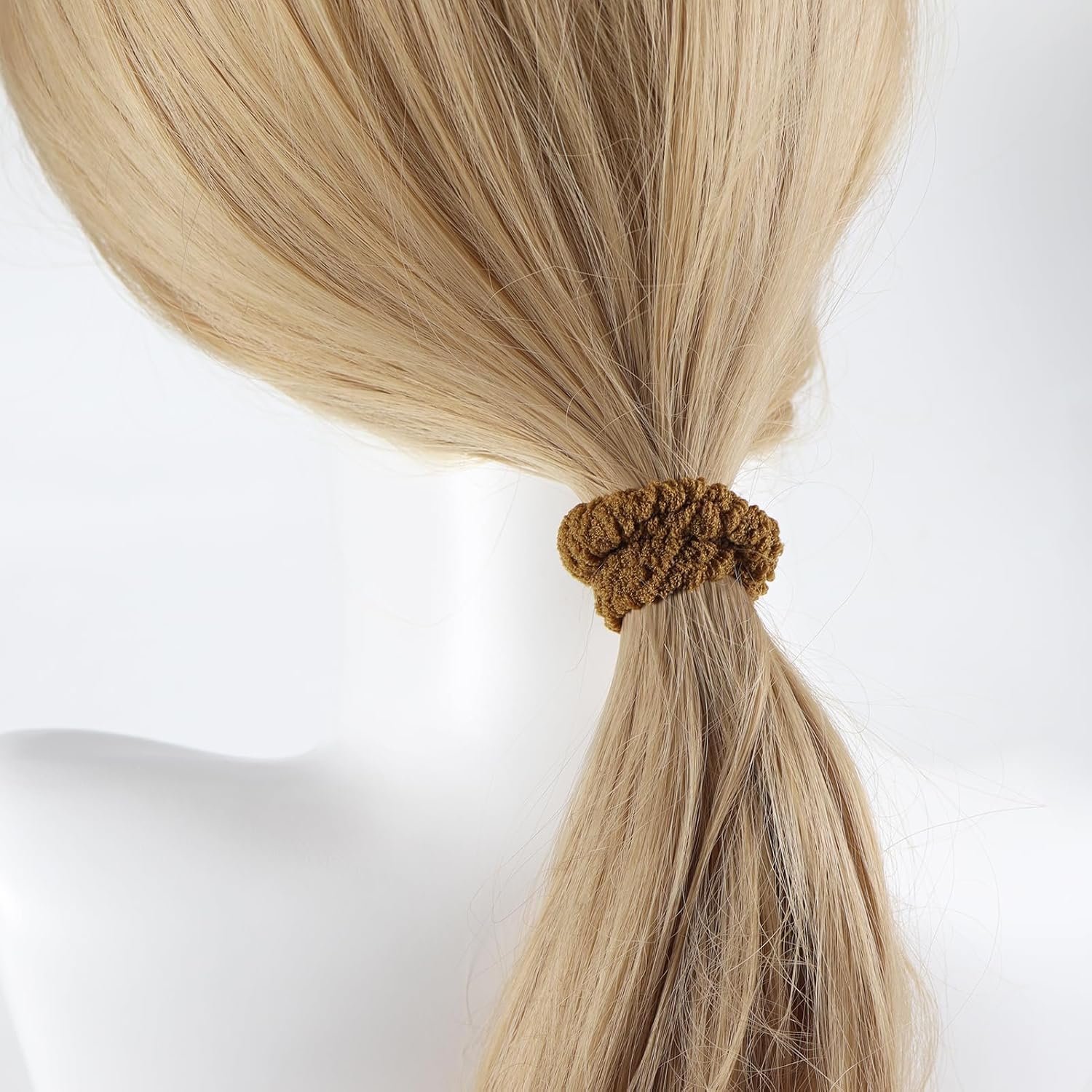 Multi-color braided hair ties for women and girls, thick elastic scrunchies with strong hold, gentle on hair, pack of 12.