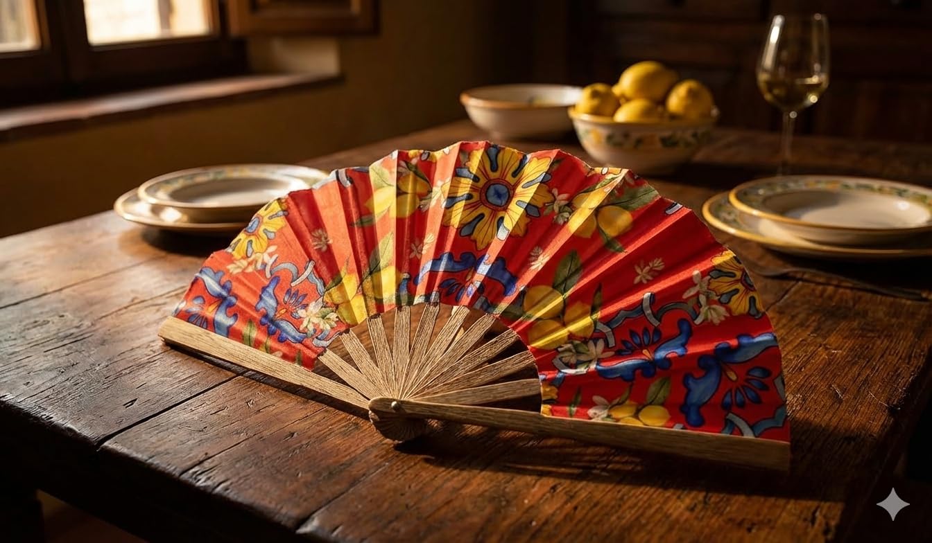 7AGAT bamboo silk handheld fan for women, featuring a decorative folding design ideal for weddings, dancing, and parties
