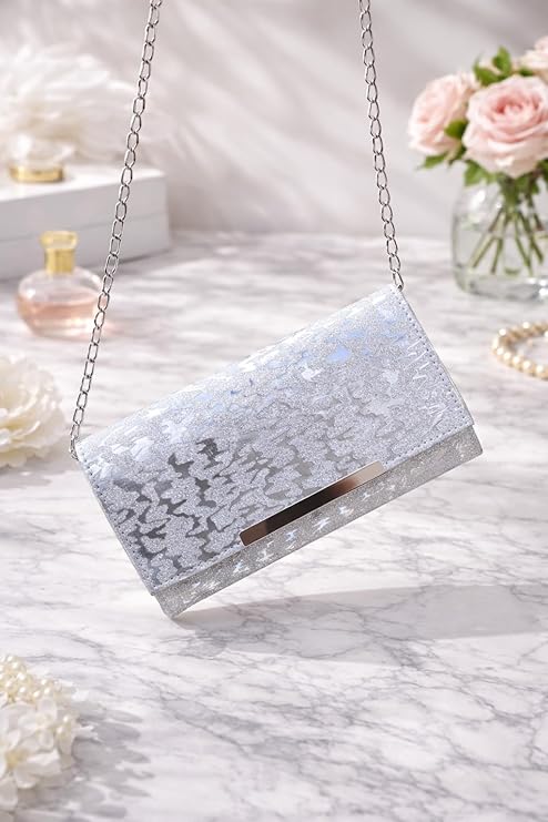 7AGAT women's handbag with stylish shoulder and crossbody design, casual and evening purse with sleek black leather finish.