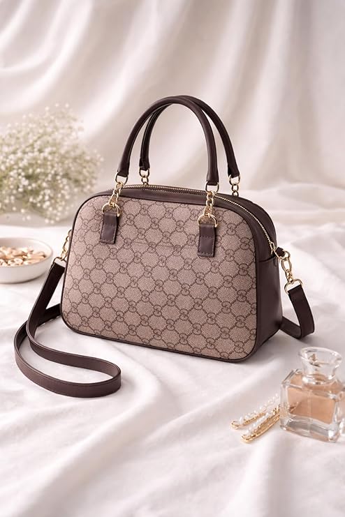 7AGAT women's stylish handbag with shoulder and crossbody straps, casual and evening purse in sleek design.
