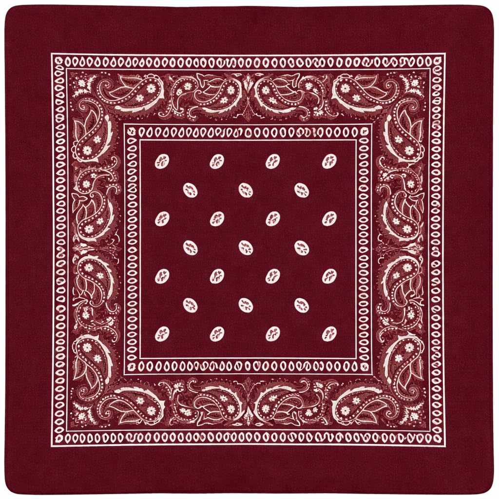 Unisex 7AGAT bandana scarf used as head wrap, neck cover, face mask, or handkerchief, made of lightweight fabric.
