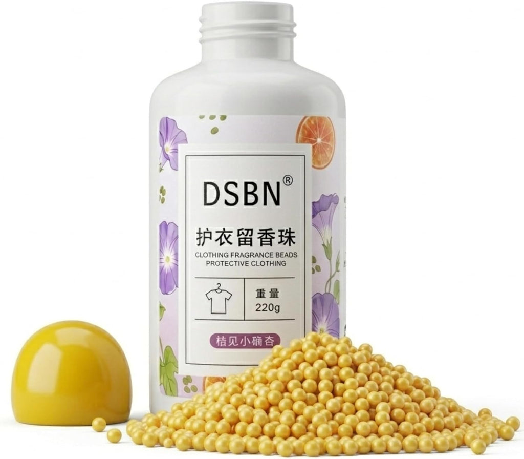 7AGAT laundry scent booster beads in 220g package, long-lasting fabric fragrance, with colorful beads visible in the image.