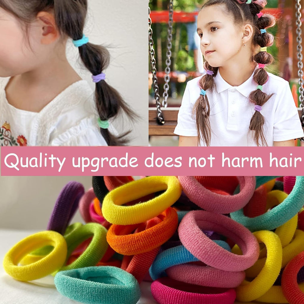 7AGAT seamless cotton elastic hair ties for women, thick ponytail holders, gentle on hair, no damage, ideal for thick hair.