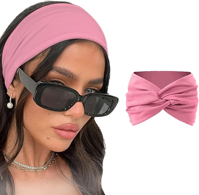 7AGAT knitted cotton women's turban headband with cute knot design, soft 95% cotton for girls and women as stylish hair accessory.